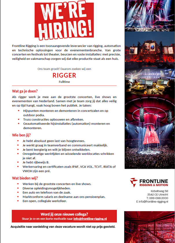 Vacature Rigger